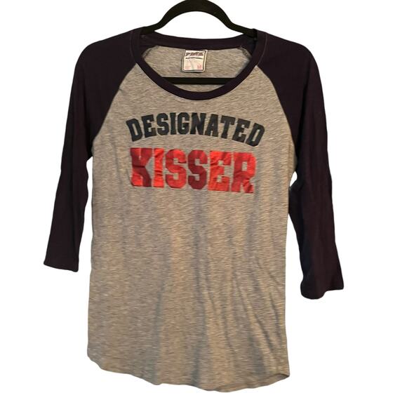 Boston Red Sox Baseball Shirt Victorias Secret M Designated Kisser Valentine - Picture 1 of 6